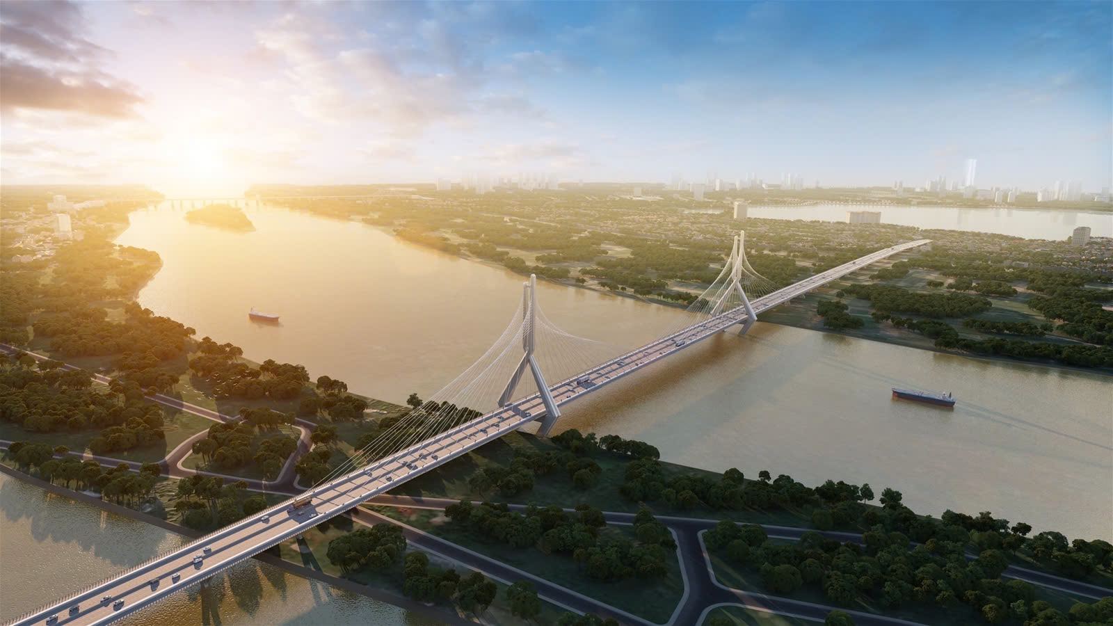 Cầu Tứ Liên – Trục vàng văn hóa bên sông Hồng, giao thoa lịch sử và sáng tạo 7 cầu tứ liên - trục văn hóa sông hồng